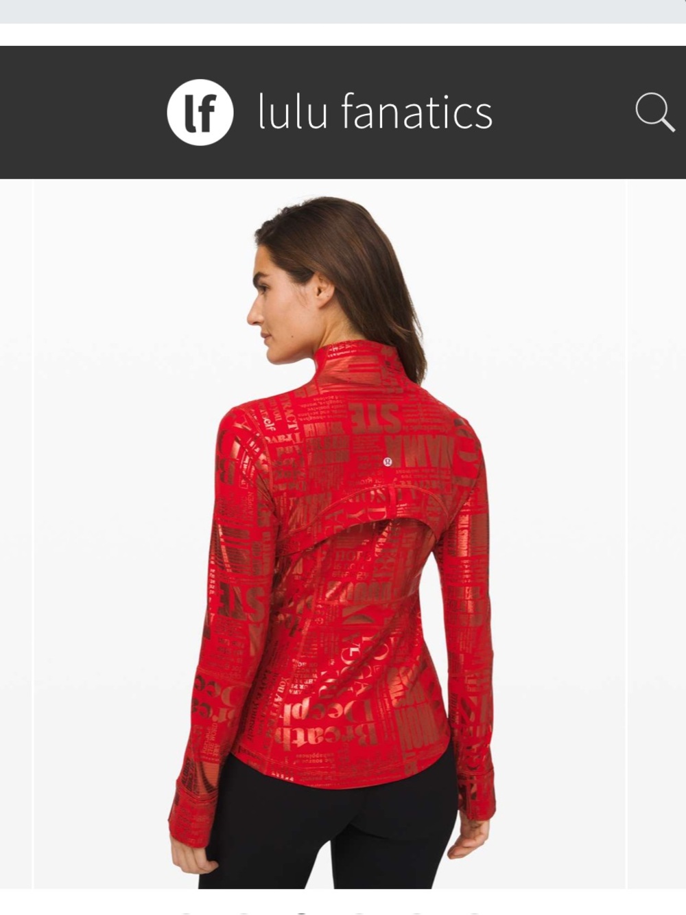 NWT Lululemon Define Full Zip Jacket Sz 2 20YR Manifesto Foil Dark Red